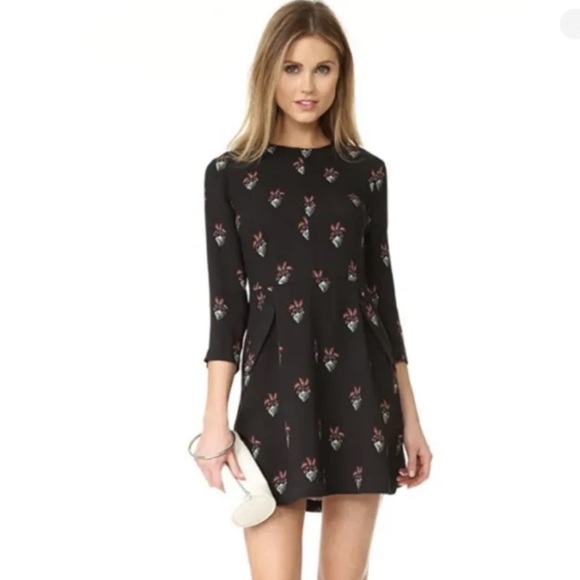 A.L.C. Terry Floral Print 100% Silk Mini Dress - Picture 1 of 16